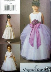 7819 VOGUE GIRL KNIT JACKET,  SLEEVELESS FLARE DRESS PATTERN 2-4, 5-6X UNCUT